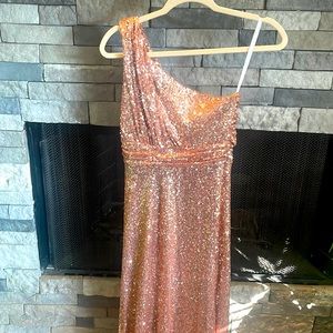 Rose gold formal sequin gown/dress